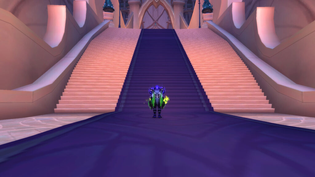 WoW the night elf and the purple carpet